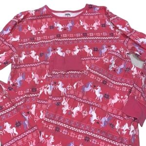 Gymboree pink unicorns pajamas set size medium